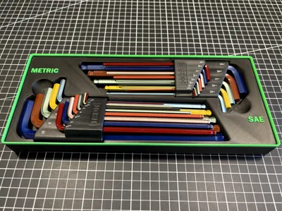 ICON Hex Key Gridfinity Holder with Half-Grid Base