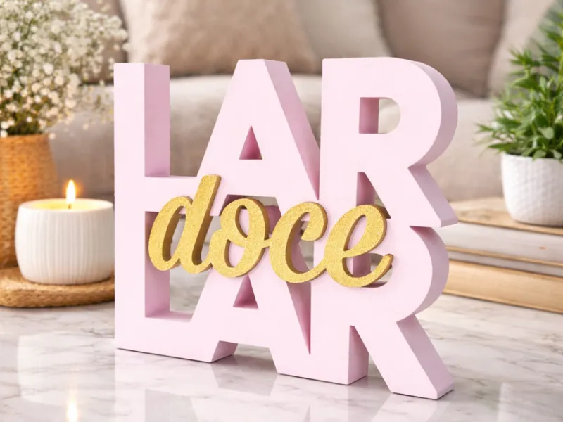 Lar Doce Lar – Peça Decorativa em 3D