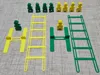 Extend the length of the bottom of the stairs so that the little person doesn't fall over after going downstairs.