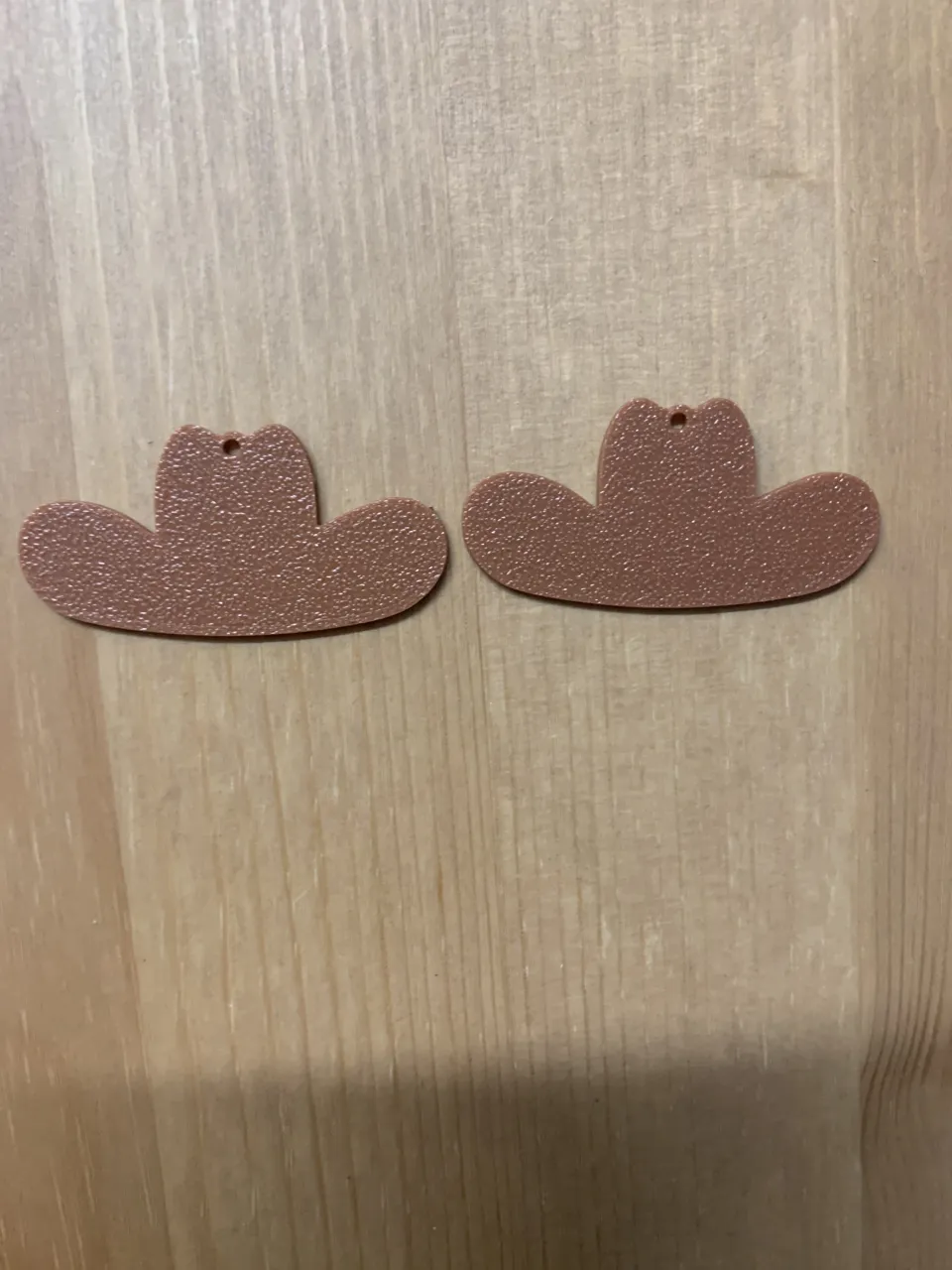 cow boy hat earrings view 2