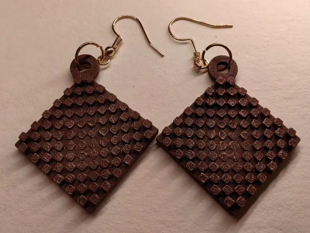 Earrings - Checkerboard Concav