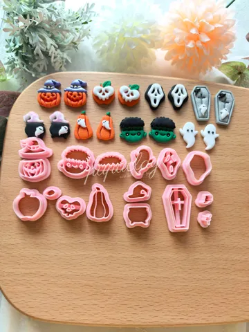 Cortador para modelado: 16pcs Halloween Mini Polymer Clay Cutter — vista de referencia 3