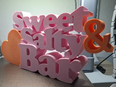 Sign "Sweet & Salty Bar"
