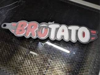 Key fob Brotato Upside down smooth plate