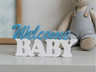 Welcome Baby Shelf Decoration