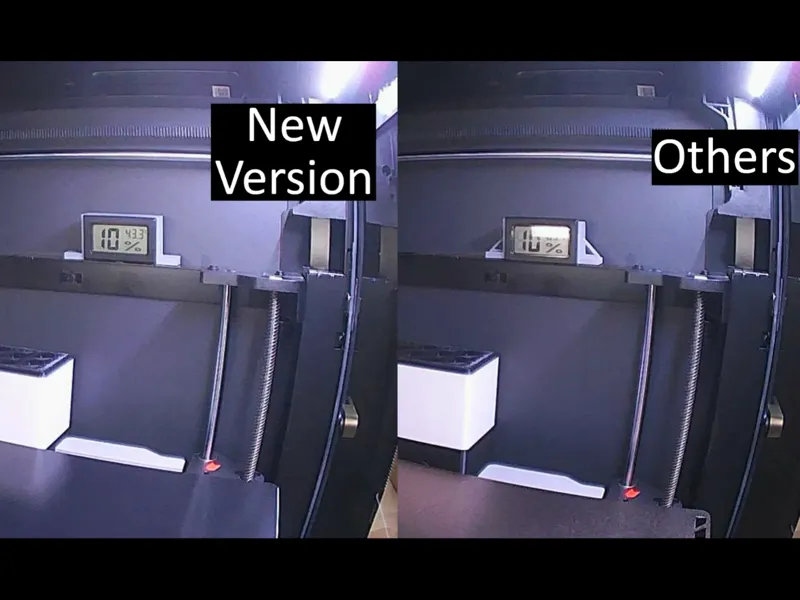 Angled Hygrometer Chamber Mount (No LED glare!)
