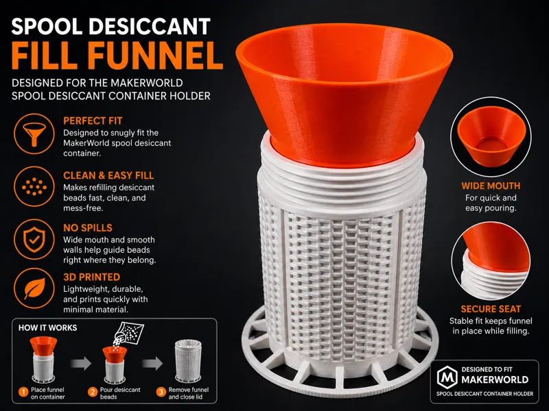 Spool Desiccant Fill Funnel