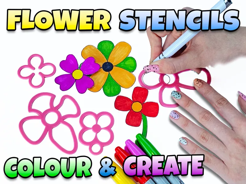 Flower Stencils – Colour & Create Fun Activity