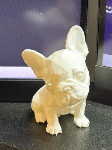 Figura decorativa: Low Poly French Bulldog – Sitting Statue — vista de referencia 4