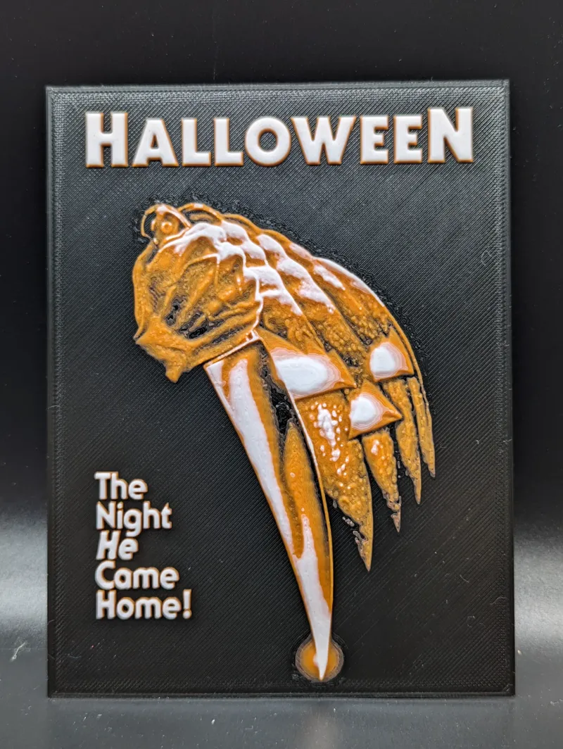 Halloween Movie Poster - Hueforge Wall Art