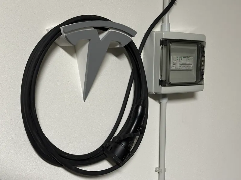 Tesla wallbox wall mount - cable reel