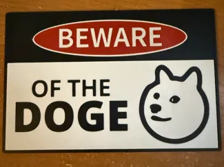 Beware of the DOGE Sign