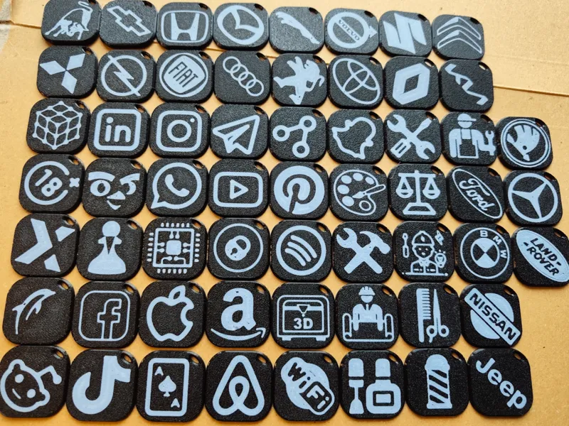 Strong Keychains with NFC Pocket - 70+icons