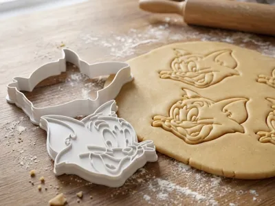 Tom Cat Cookie Cutter And Stamp