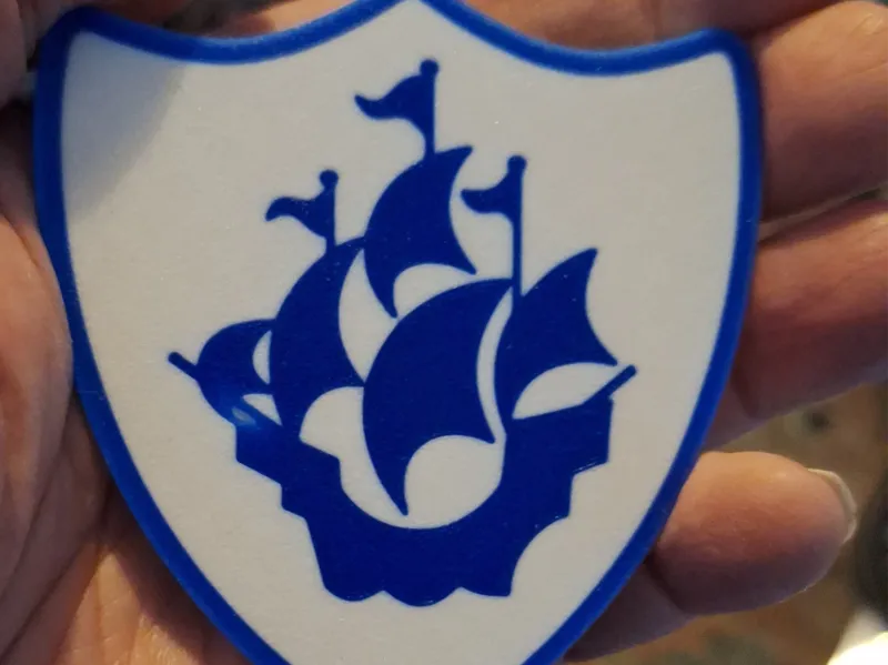 Fridge magnet based on the BBC TV show Blue Peter