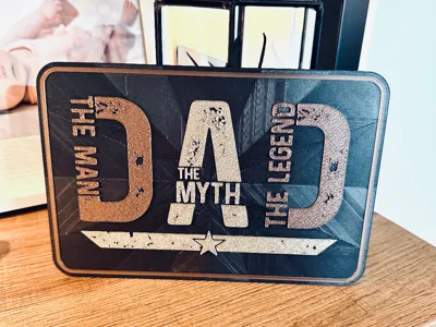 Dad - The Man The Myth The Legend Sign