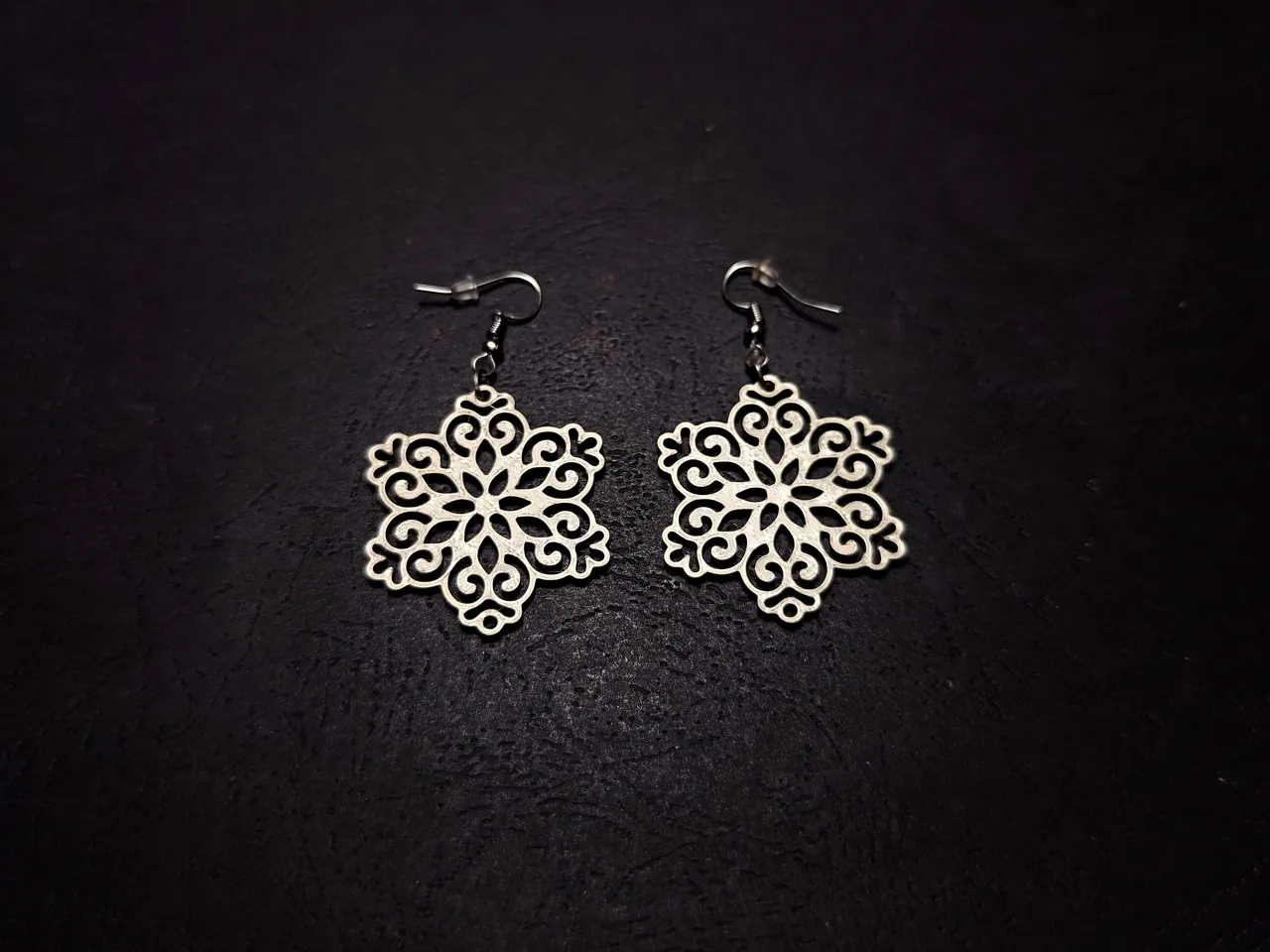 Ornate Petal Star Earrings view 3