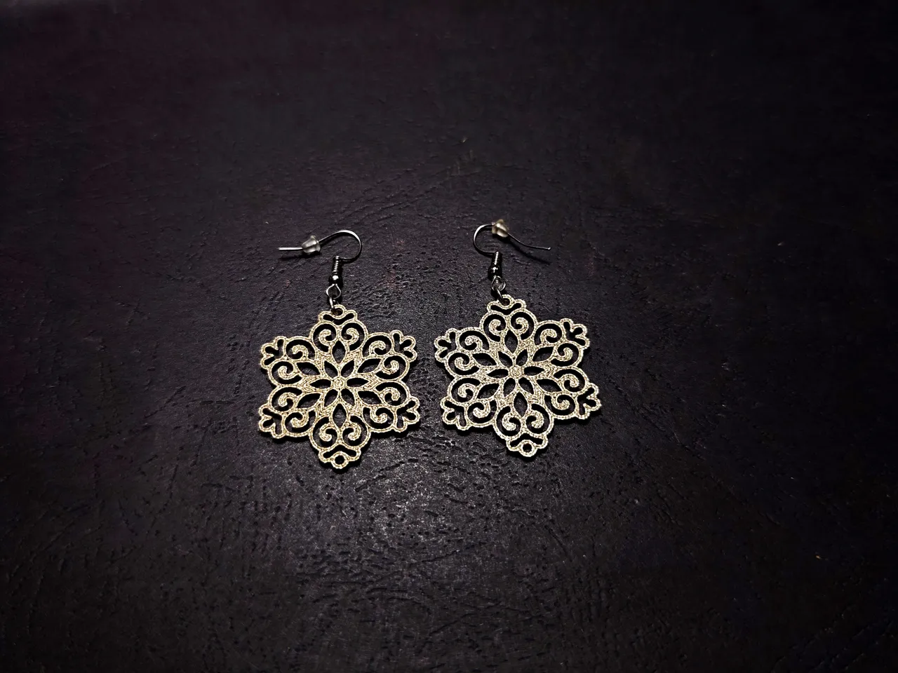 Ornate Petal Star Earrings view 4