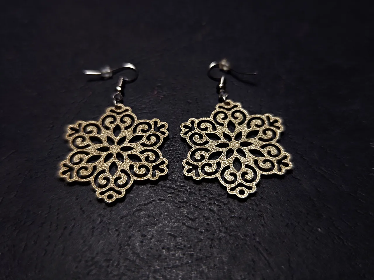 Ornate Petal Star Earrings view 2