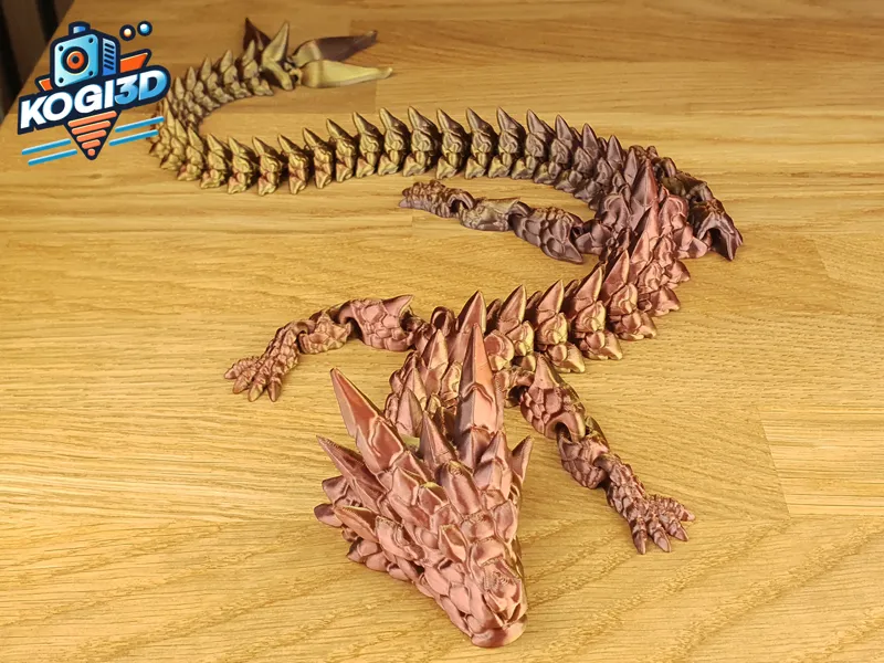 Print in Place Fully Articulated Flexi Dragon
