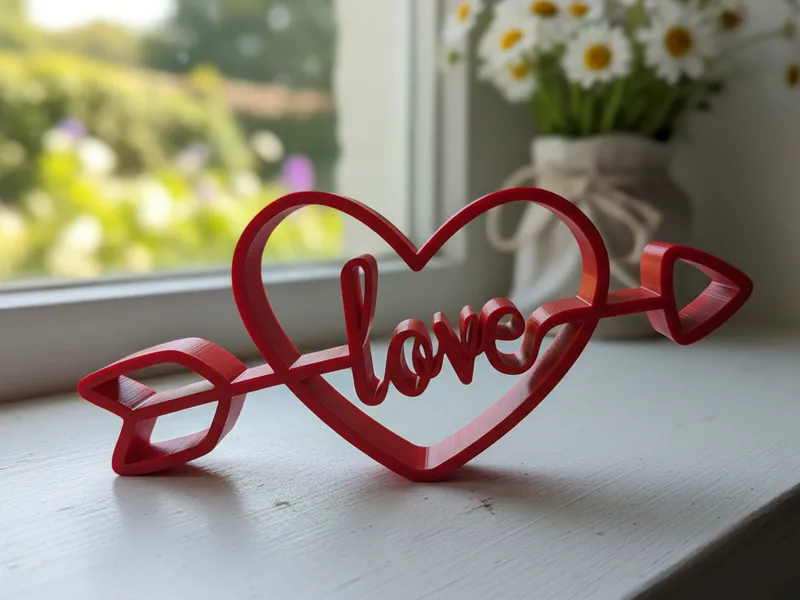 Heart with Arrow and "Love" Sign