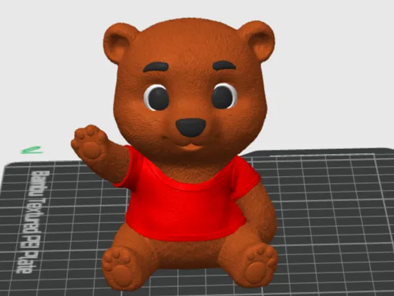 A cute waving bear