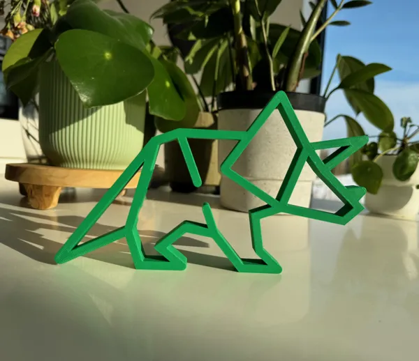 Tricératops origami