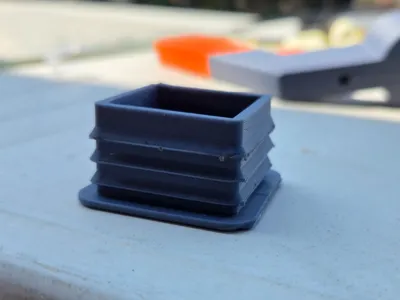 40x40 mm Square Tube End Cap (3 mm Wall Thickness)