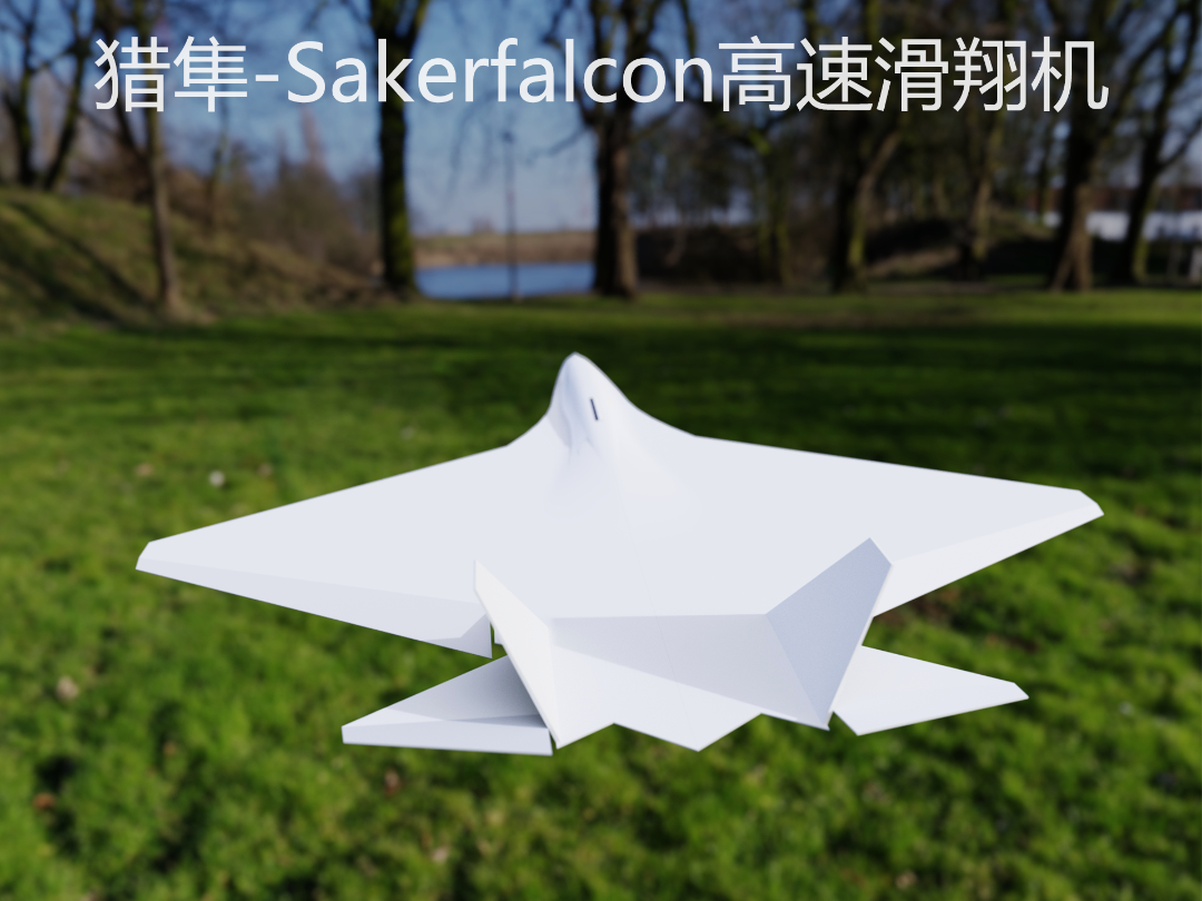 Miniatura 1 do modelo 3D 猎隼-高速后掠翼滑翔机（Saker Falcon）