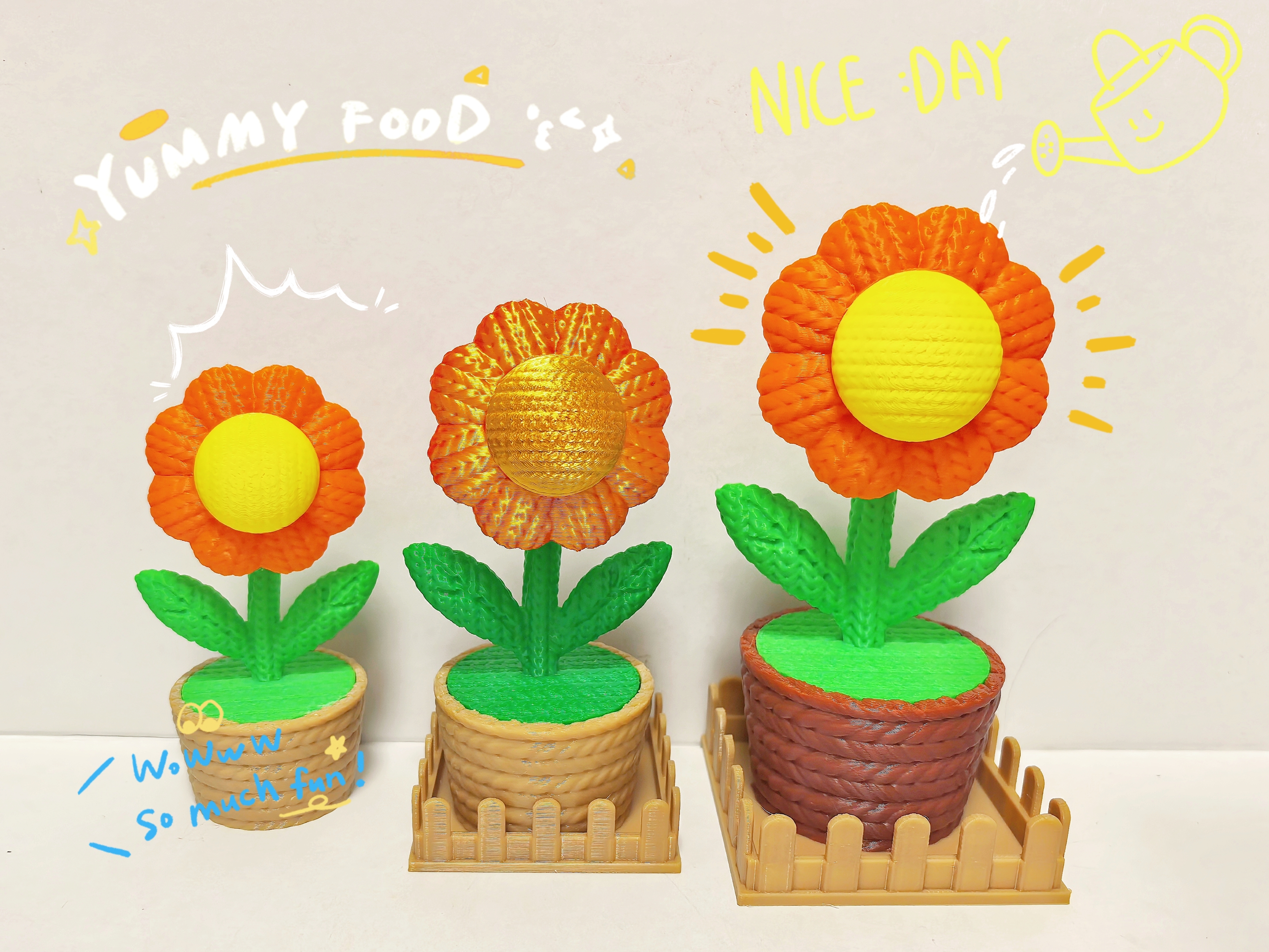 Miniatura 2 do modelo 3D 针织向阳花 教师节礼物