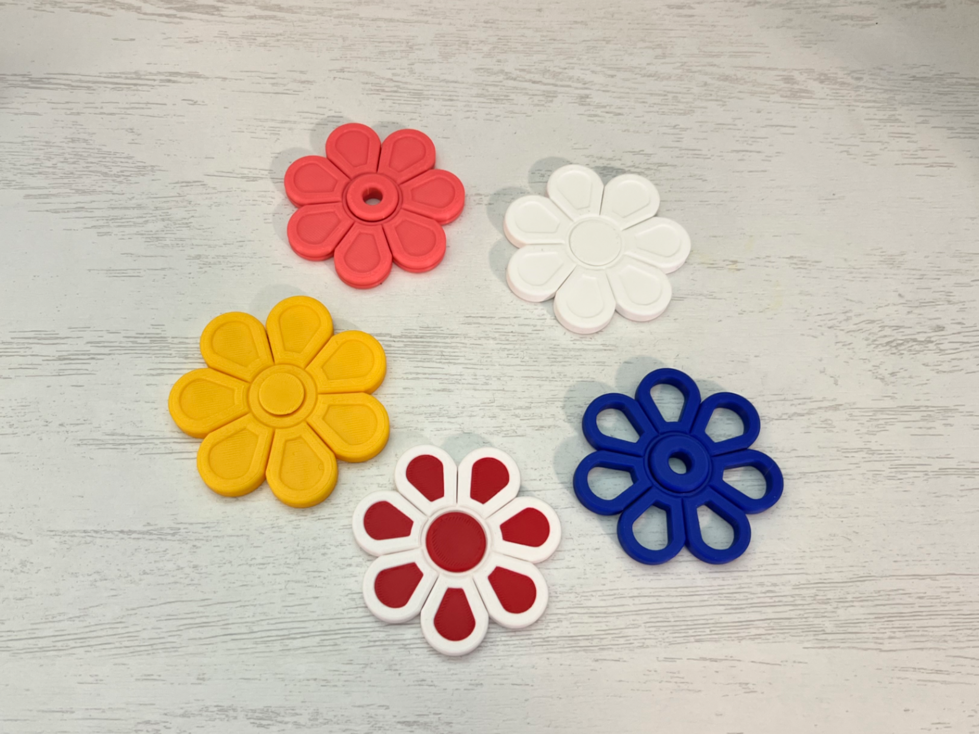 Flower Fidget Spinner - Print in Place
