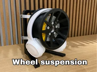 Wheel headphone stand