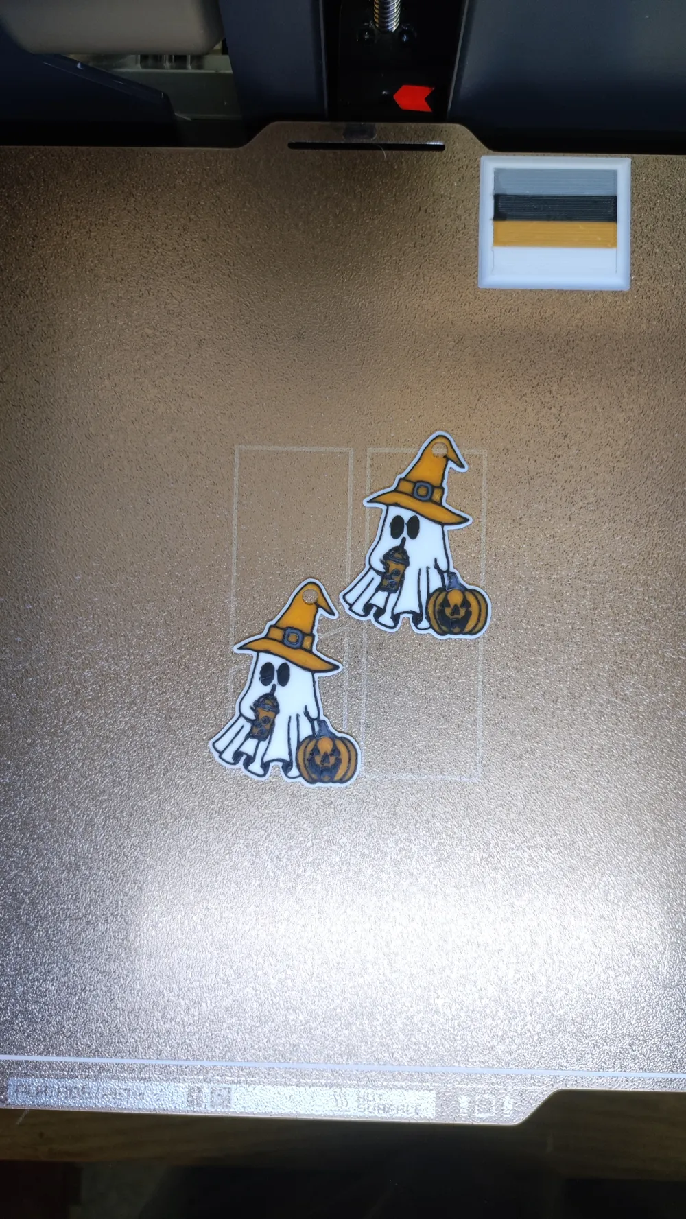 Halloween Ghost with Witch Hat - Free 3D Print Model - MakerWorld