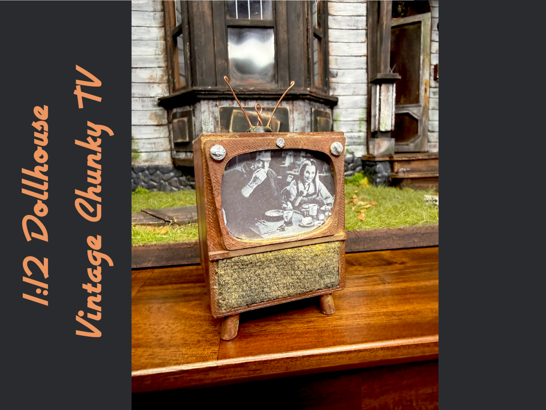 1:12 Dollhouse Vintage Chunky TV