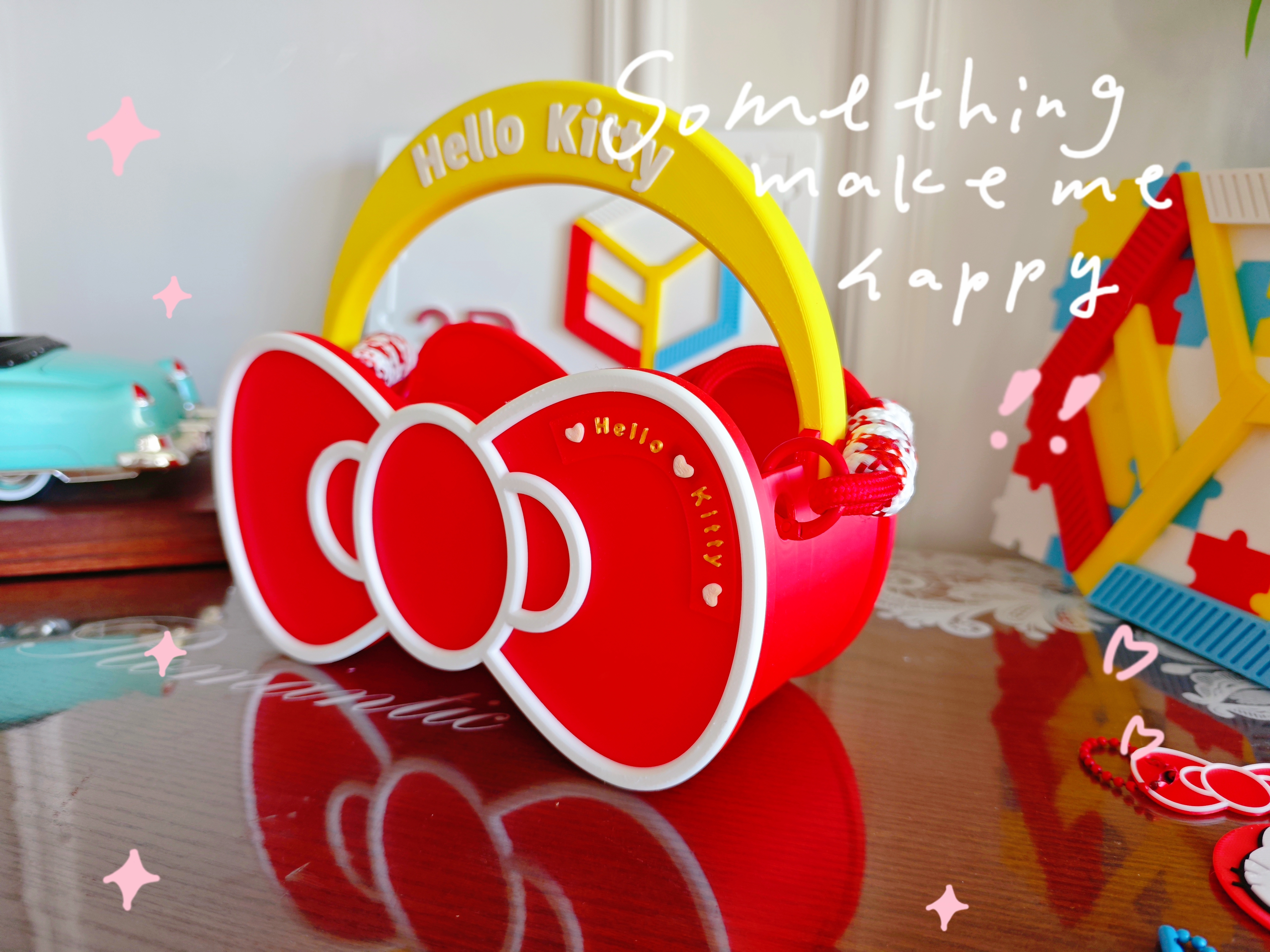 Miniatura 1 do modelo 3D 卡通凯蒂猫 Hello Kitty蝴蝶包 背包 拎包卡通包 收纳包 购物背包减龄背包书包 多色打印