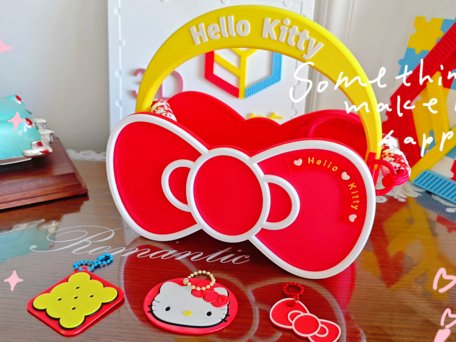 卡通凯蒂猫 Hello Kitty蝴蝶包 背包 拎包卡通包 收纳包 购物背包减龄背包书包 多色打印