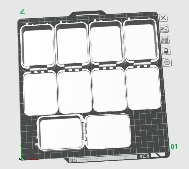 Miniatura 9 do modelo 3D 弹药包风格抽屉收纳盒（无限组合免支撑一体打印）