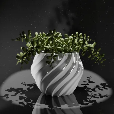 Spiral flower pot 