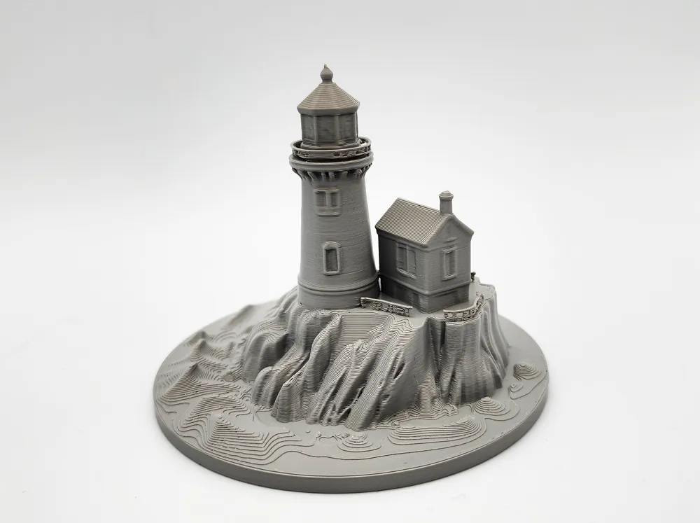 Lighthouse on the Rocks Miniature - Free 3D Print Model - MakerWorld