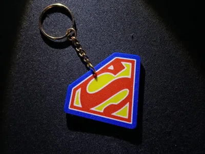 SUPERMAN LOGO KEYCHAIN