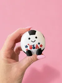 USA soccer ball with keyring