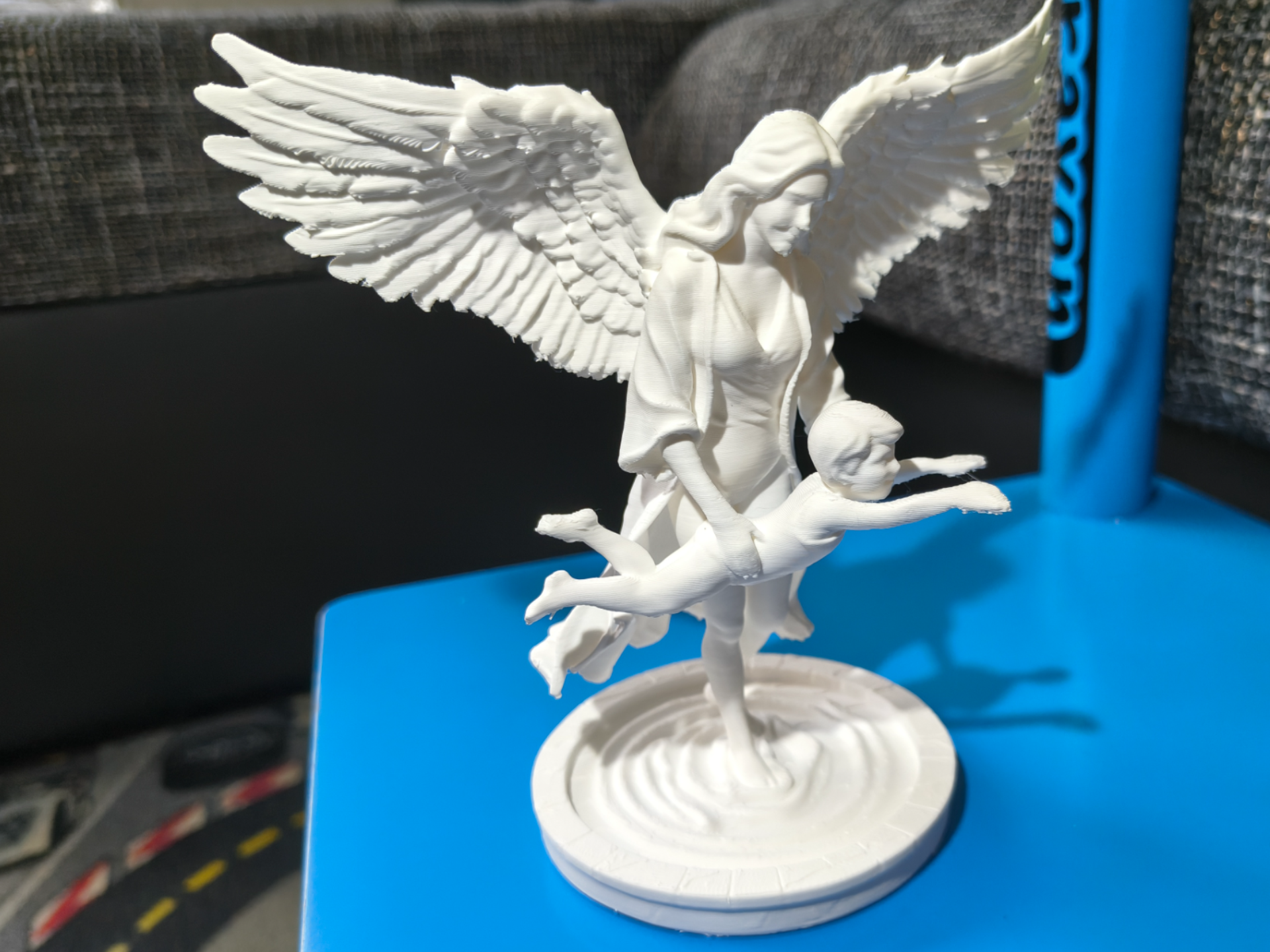 Anioł Stróż uczący chłopca pływać-V2(15cm)