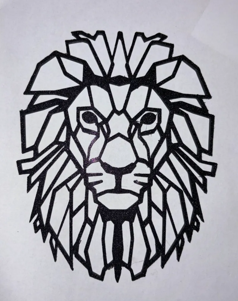 Wire lion on the wall