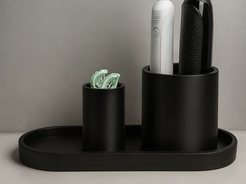 Minimalist Bathroom Organizer Set