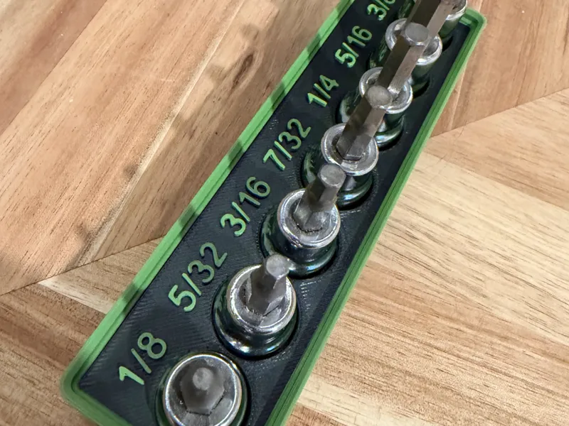 Husky SAE 3/8" Hex Bit Set Gridfinity Tray