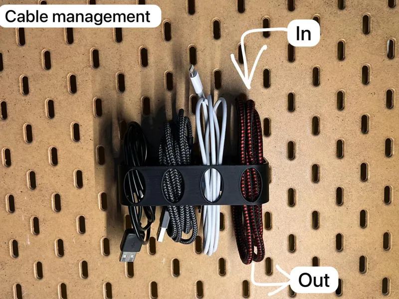 vertical skadis cable management
