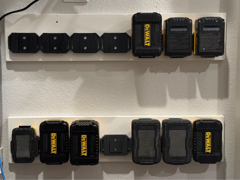 Modular DeWalt Battery Wall Mount