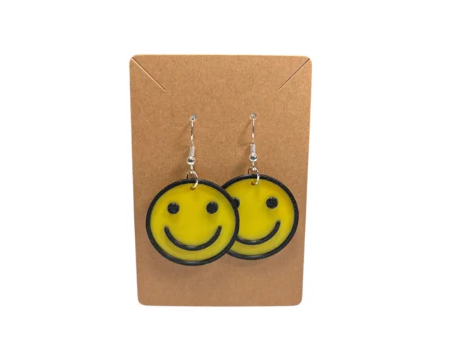 Smiley Face Earrings - Double Sided