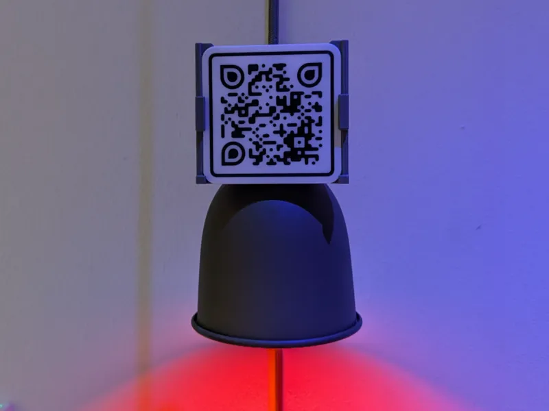WIFI QR HOLDER on IKEA HEKTAR