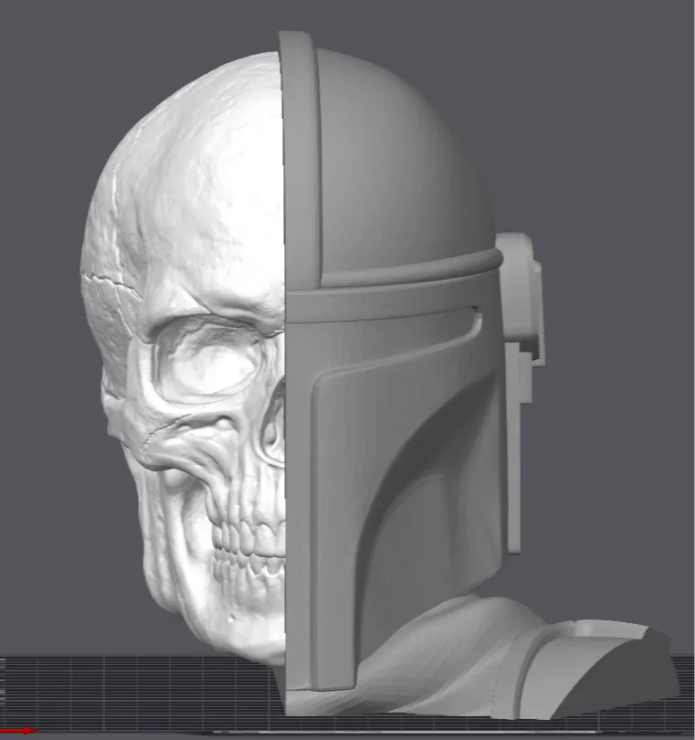Mandalorian Skull Headset Stand
